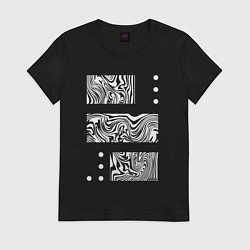 Женская футболка Абстракция прямоугольники и точки