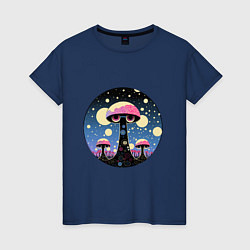 Женская футболка Космические грибы с глазами