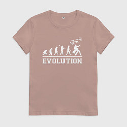 Футболка хлопковая женская JoJo Bizarre evolution, цвет: пыльно-розовый