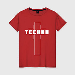 Женская футболка Techno крест