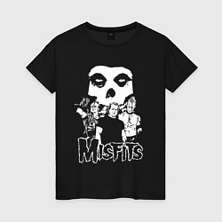 Женская футболка Misfits рок группа