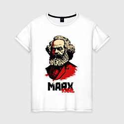 Футболка хлопковая женская Karl Marx - 3 цвета, цвет: белый