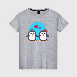 Женская футболка Penguins love