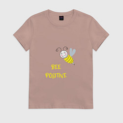 Женская футболка Позитивная пчела