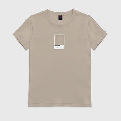 Футболка хлопковая женская Pantone Best Color, цвет: миндальный