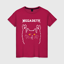 Женская футболка Megadeth rock cat