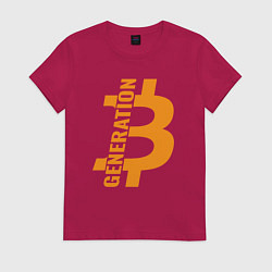 Женская футболка Поколение биткоин