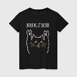 Женская футболка Burzum rock cat