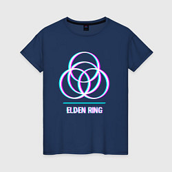 Женская футболка Elden Ring в стиле glitch и баги графики