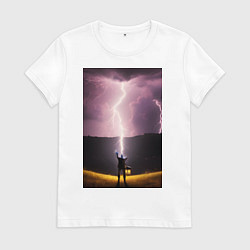 Футболка хлопковая женская Дурак на холме, цвет: белый