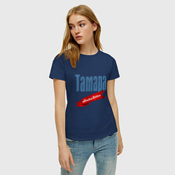 Футболка хлопковая женская Тамара - ограниченный выпуск, цвет: тёмно-синий — фото 2