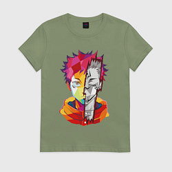 Женская футболка Магическая битва Итадори Юдзи и Двуликий призрак