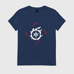 Женская футболка Символ Final Fantasy в красном ромбе