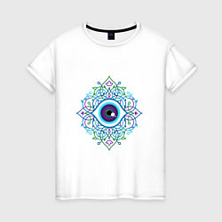 Женская футболка Магический глаз и орнамент