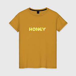 Футболка хлопковая женская Honey, цвет: горчичный