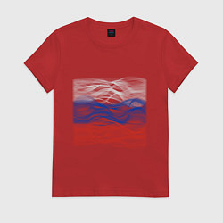 Женская футболка Триколор флаг