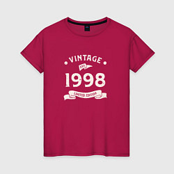 Женская футболка Винтаж 1998, ограниченный выпуск