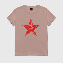 Футболка хлопковая женская Star USSR, цвет: пыльно-розовый