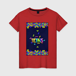Женская футболка Тетрис цветной