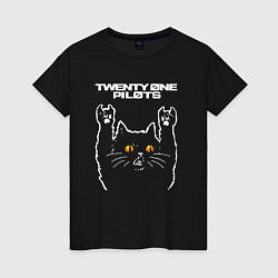 Женская футболка Twenty One Pilots rock cat