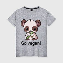 Женская футболка Go vegan - motto