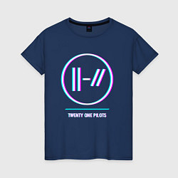 Женская футболка Twenty One Pilots glitch rock