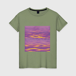 Женская футболка Сиреневое море