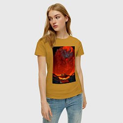 Футболка хлопковая женская DnD Dices: Honor Among Thieves, цвет: горчичный — фото 2