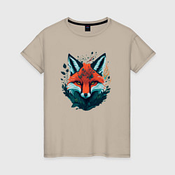 Женская футболка Огненная лисица