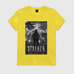 Футболка хлопковая женская Stalker thunderstorm, цвет: желтый