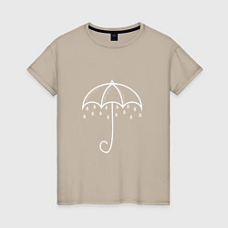 Женская футболка Зонт - векторный узор