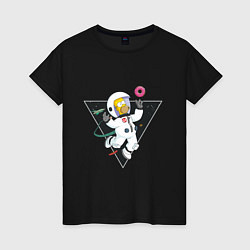 Женская футболка Гомер в космосе