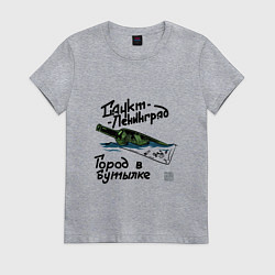 Женская футболка Город в бутылке