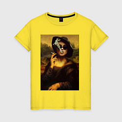 Футболка хлопковая женская Мона Марла, цвет: желтый