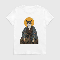 Женская футболка Samurai one - eyed cat