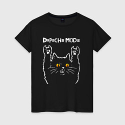 Женская футболка Depeche Mode rock cat