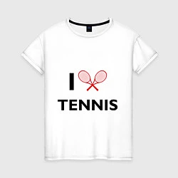 Женская футболка I Love Tennis