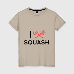 Женская футболка I Love Squash