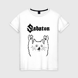 Женская футболка Sabaton - rock cat