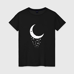 Женская футболка Месяц рассыпающийся на звезды