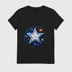 Женская футболка Звезда и полотно космоса