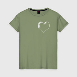 Женская футболка Мыльный пузырь в виде сердца