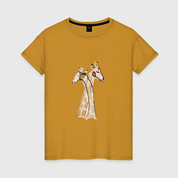 Женская футболка Нежные жирафы