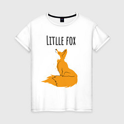 Женская футболка Надпись маленькая лиса