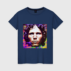 Женская футболка Jim Morrison Glitch 25 Digital Art