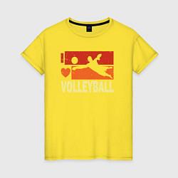 Женская футболка Я люблю волейбол