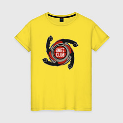 Футболка хлопковая женская Counter strike club, цвет: желтый