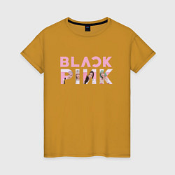 Женская футболка Blackpink logo Jisoo Lisa Jennie Rose