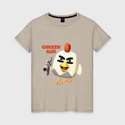 Женская футболка Chicken Gun злой