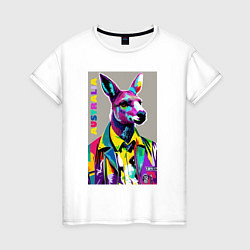 Женская футболка Kangaroo - Australia - pop art
